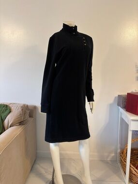 Lauren Ralph Lauren Black Long-Sleeve Turtleneck Dress